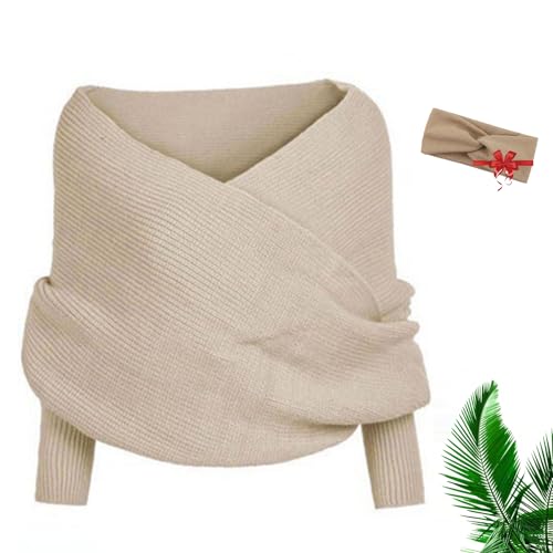 Freyaharper Scarves, Scarf with Sleeves for Women, Multifunctional Knitted Sweater Scarf