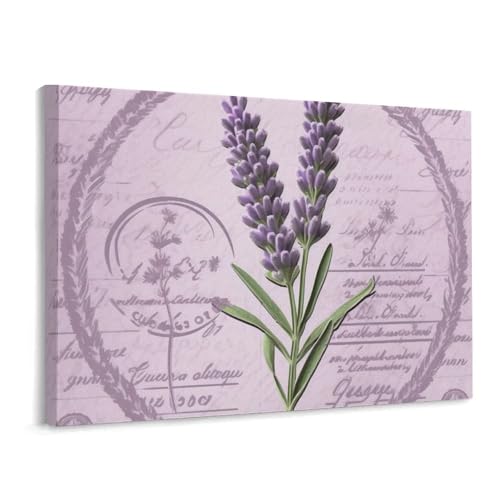 Toile murale lavande 40 x 30 cm pour raviver un mur blanc et triste