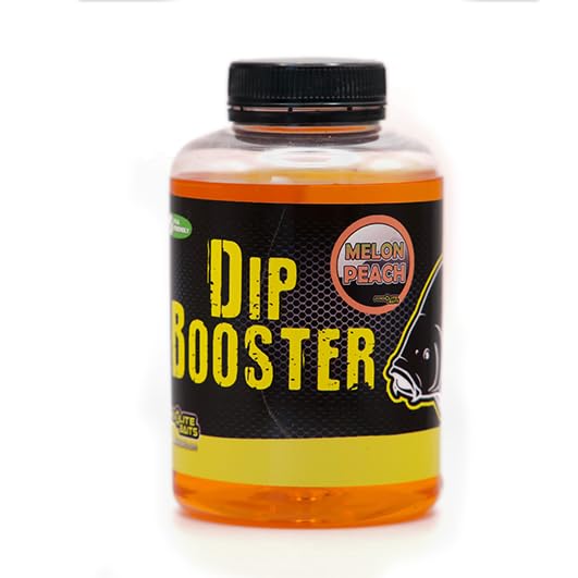 Pro Elite Baits Dips Booster | Carp Food Pesca sin Esfuerzo | Cebo para Pesca de Peces Grandes | Accesorios de Carpas para Profesionales y Pescadores Aficionados 300 ml (Melon&Peach, 300ml)