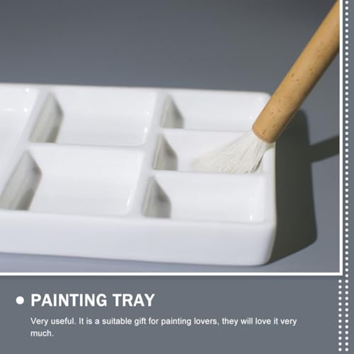 Paleta rectangular de cerámica HOMOBABE para pintura que no mancha ni absorbe 4
