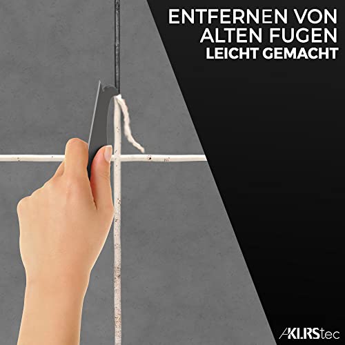 KLRStec Premium Fugenabzieher Set – Komplettset Silikonentferner & Erneuerung, 4 Fugenglätter mit 15 verschiedenen Formen und Größen - Fugenglätter Werkzeug-Set