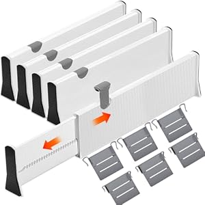 GUHAOOL Verstellbare Schubladentrenner 4er-Set