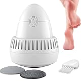 Morrat Foot Grinder, New Electric Foot Grinder Skin Hard Rupture Skin Trimmer Dead Skin with Dual Roller Heads (1+2 Replace Head)