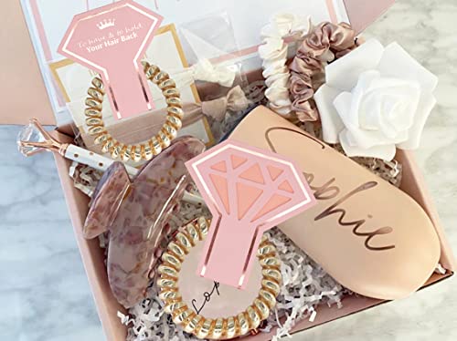 10 Pack Bridesmaid Spiral Hair Ties Coil Hair Ties Phone Cord Hair Ties Bachelorette Party Favors,Bridesmaid Proposal Gifts For Wedding-Champagne #TOP2