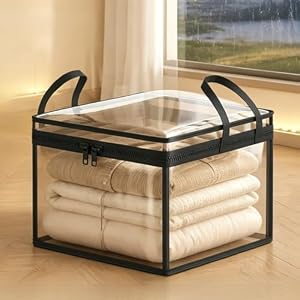 【大容量】中身が見える収納バッグ コミック 透明 収納ボックス 収納ケース 防水防塵 ハンドル付き ぬいぐるみ収納袋 M/Lサイズ 多機能 立て式 マンガ 文庫本• コミック•本•同人誌•教科書•雑誌衣類•ぬいぐるみ 引越し 災害備蓄...