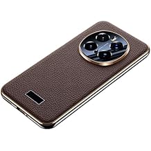 Slim Case for Honor Magic 7 Pro, Premium Soft Genuine Leather Phone Case with Full Camera Protection, Shockproof Protective Cover for Honor Magic 7 Pro,Brown