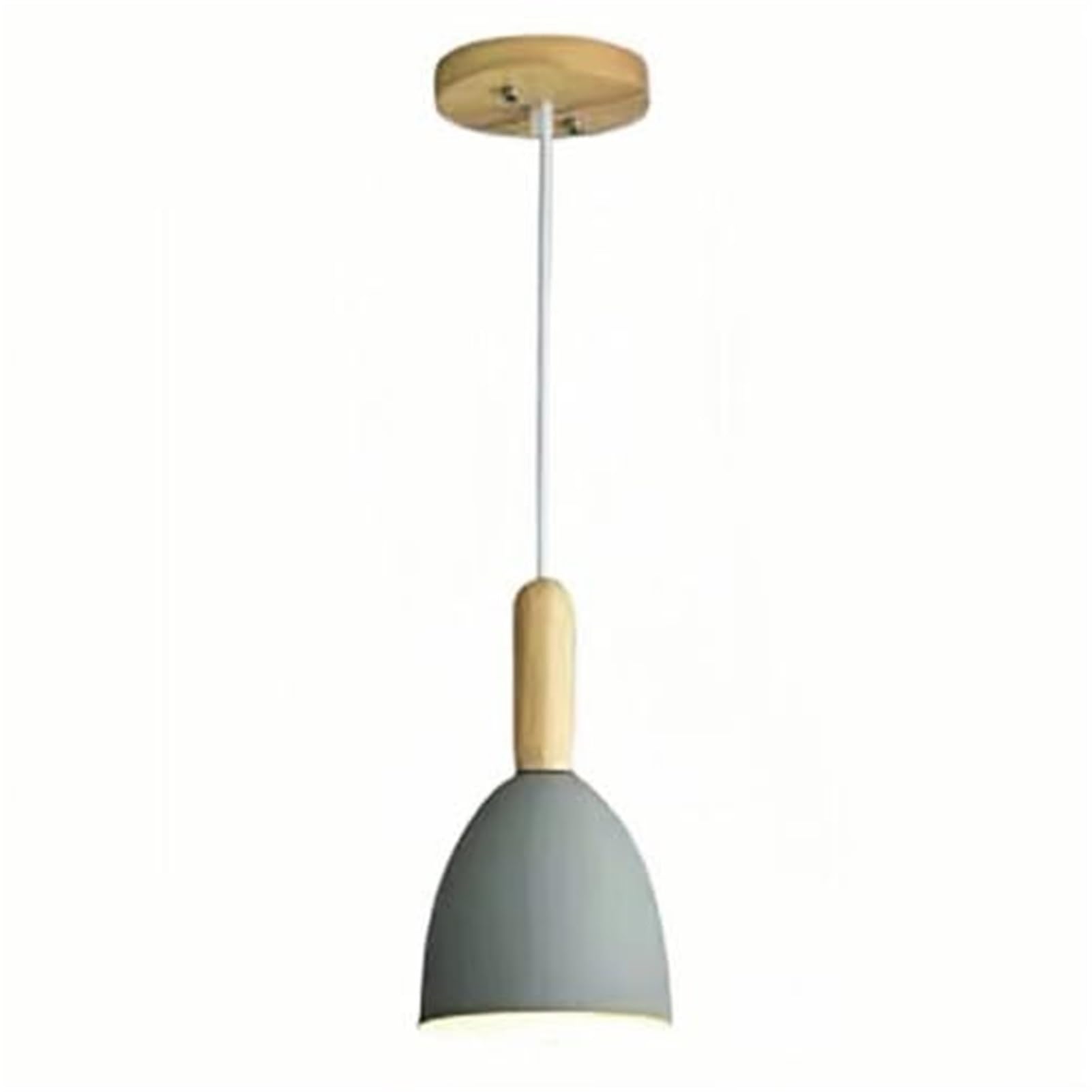KBUUKYYXouy Nordic Macaron E26 Creative One Head Pendant Lamp Chandelier Hanging Lighting Ceiling Fixture for Dining Room Kitchen Island Table(Gray)