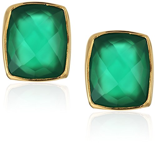 Addison Weeks Whitten Stud Earrings - Emerald Dyed Aventurine