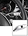 iJDMTOY Premium Satin Silver Finish Steering Gear Selector, Cruise Control, Windshield Wiper Switch Decoration Trims Compatible with Mercedes A B C E S GLC GLE GLS CLA GLA Class