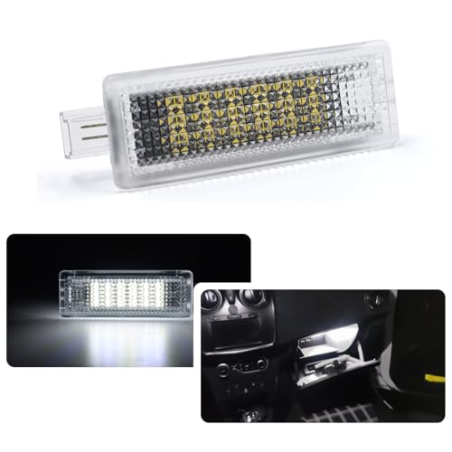 Caratteristiche -- Sostituisci la tua vecchia luce giallastra poco luminosa del vano portaoggetti con questa potente luce LED bianca allo xeno, massimizzando l'illuminazione all'interno del vano portaoggetti
