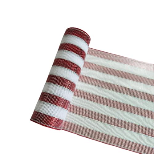 rockible Fita de Natal em Vermelho E Branco para Decoração de Centro de Mesa E Artesanato, 0.26 X9.1