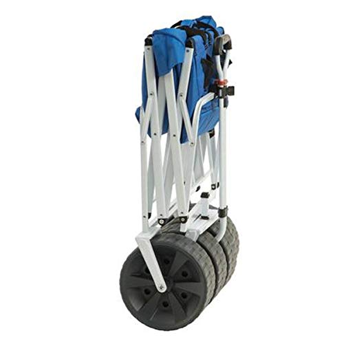 Mac Sports Heavy Duty Collapsible Folding All Terrain Utility Beach Wagon Cart, Blue/White #TOP3