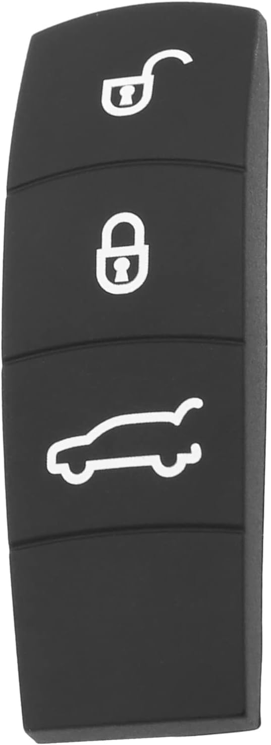 EMSea Car 3-Button Remote Key Rubber Pad Compatible with Cayenne/Compatible with Macan Auto Remote Key Fob Button Pad Replacement Key Case Shell Cover Protector Black