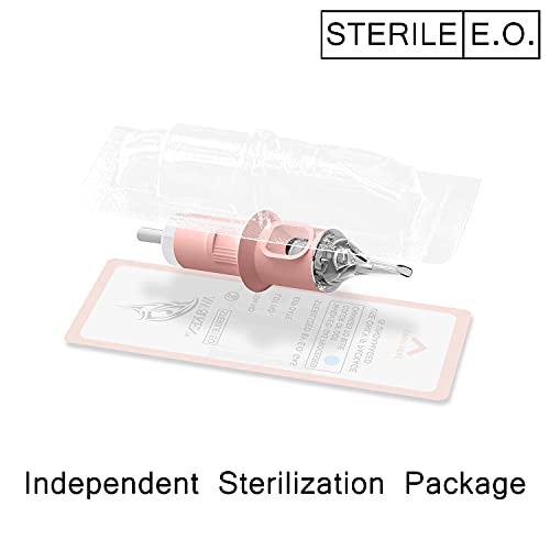 AWAKEN Nadelpatronen Dermograph Sterile Tattoo Cartridge PUM Round Liner 3 Pin Long Taper Einweg Makeup Eyebrows Lippen Eyeliner Runden (0.30mm/3RLLT)