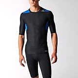 Durchgehender Grafikdruck adidas Herren kurzärmliges Shirt Techfit Powerweb, Black, S