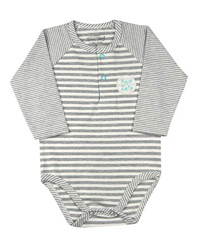 Kit Body e Culote Bebê Cotton Listrado Classic e Suedine Mescla - Mescla M