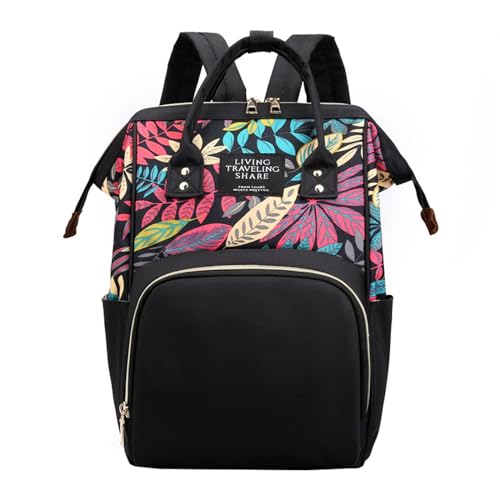Sac à dos de soins pour bébé - Sac à langer pour femme - Sac à langer - Loisirs en plein air - Multifonctionnel - Sac à dos pour femme - Sac à dos tendance, Noir , taille unique