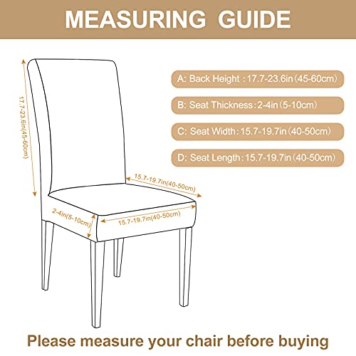 Nibesser Stretch Printed Chair Covers For Dining Room 4 Pack, Geometric Pattern Kitchen Chair Covers Washable Removable Parsons Chair Slipcover Protectors For Hotel,Restaurant,Ceremony #TOP2