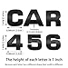 Lamoutor 43Pcs Car Emblem Letters Sticker DIY 3D Chrome Number Symbol Badge Decal（Black）