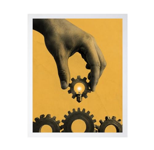 ALPINE INK CO. Bright Idea Poster - Gear Hand Lightbulb