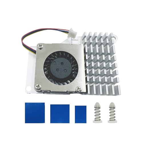 BlueMW Active Cooler pour Raspberry Pi 5, Aluminium Active Cooler Compatible pour Pi 5 avec Ventilateur Soufflant à Température Contrôlée Dissipateur Thermique