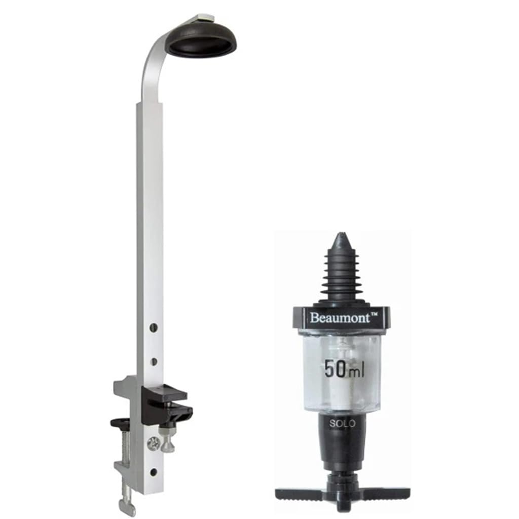 We Can Source It Ltd Stainless Steel - Durable Black 1 × 50 Ml Solo Bar Optic Spirit Measures With 1‑Bottle Wall Mount Bracket — Heavy‑Duty, Accurate Pour, For 70 Cl–1 L Bottles, Compact Bar Or Home Use, Fast Setup