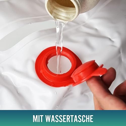 Foto von OrtoPrime Aufblasbarer Kopfwascher mit Abflussrohr - Tragbarer Friseurkopfwascher mit Luftpumpe - Mobiles Haarwaschbecken Zuhause - Aufblasbares haarwaschbecken für Bett und Stuhl - komplettes Set