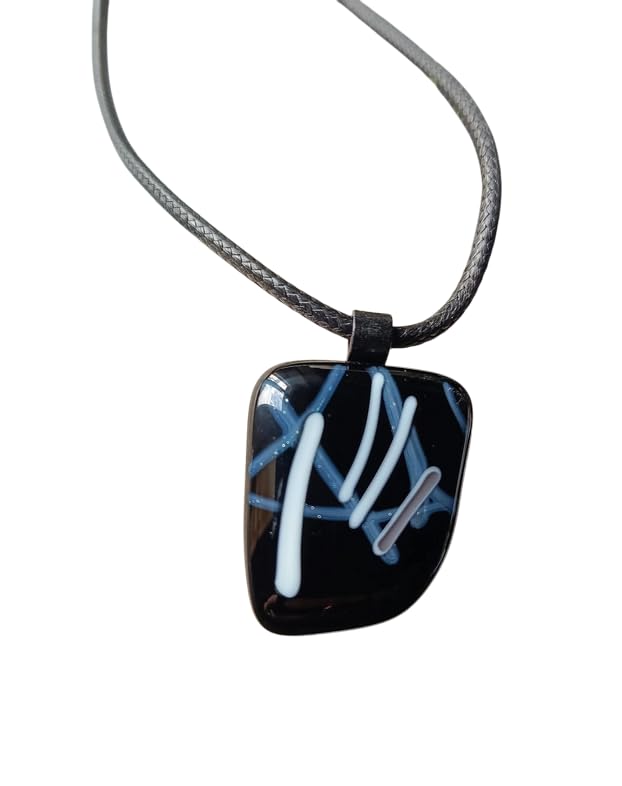 Pendentif en verre fusion multicolore, le cadeau pour elle ou lui idéal