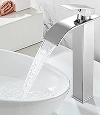 FAOKZE Grifo de lavabo, de baño, de cascada, con b...