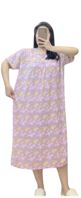 A line Plus Size Maternity Ankle Nightdress-image-43
