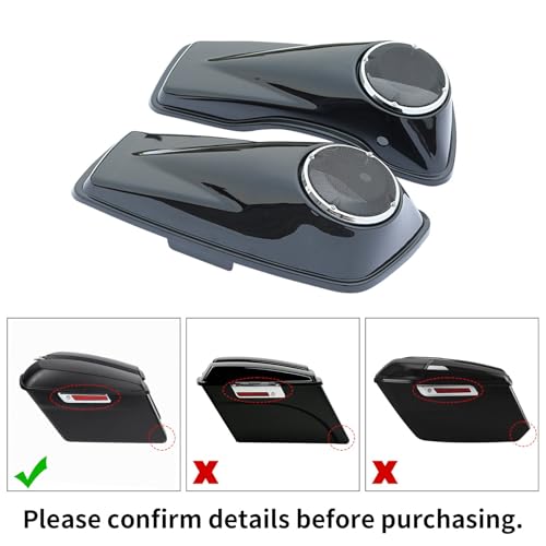 Cubiertas sin pintar para altavoces de alforjas de 6.5" para Harley Touring 2014-2024 CVO Street Glide Road King Electra Glide Ultra Limited FLT FLHT FLHTCU FLHRC miniatura 2