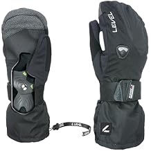 Level Fly Mens Ski and Snowboard Gloves with Cuff and Adjustable Strap, Protective Thermal Winter Gloves, Waterproof and Breathable, Ideal for Snow and Cold Seasons 1 Pair