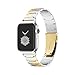 Kolgios 42/44/45mm Gold/Sliver Man UltraThin Stainless Steel Smartwatch Band Compatiable for Apple Watch Series8/7/6/5 Women Slim Durable Bracelet for Iwatch 8/7