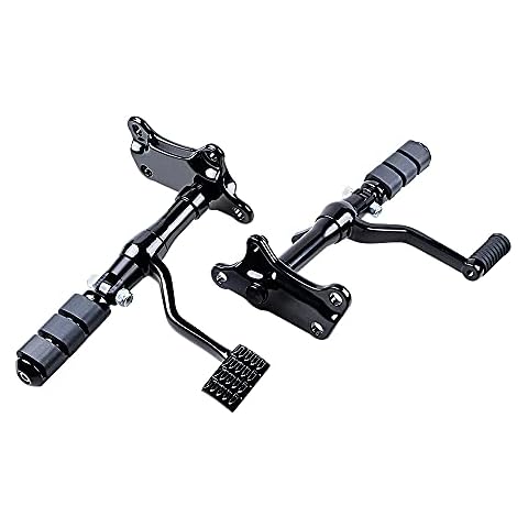 Astra Depot Black Forward Controls Foot Pegs Footrest Compatible For Harley Davidson Sportster 883 1200 XLH XL '91-03 Cover