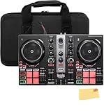Hercules DJControl Inpulse 200 MK2 2-Channel DJ Controller Bundle with Case, and Austin Bazaar Polishing Cloth