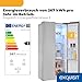 Exquisit Side-by-Side Kühlschrank | 372 l Nutzinhalt, E, 267 kWh/Jahr, 41 dB | No Frost Kühlen & Gefrieren, Umluftventilator, LED-Anzeige, Türalarm akustisch & optisch | SBS39-440E inoxlook