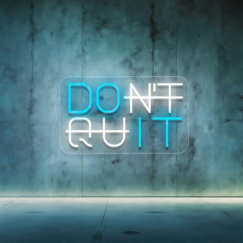 Don't Quit LED Neon Sign - Neon Signs for Wall Decor - USB Powered Switch Lights lighting adjustable - for Office Room, Gym Room, Man Cave, Gamer Room by Cjgyz - Used condition - US$17.59