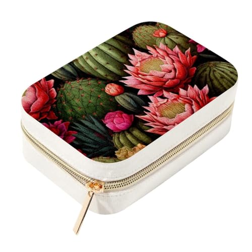 Présentoir à bijoux en velours cactus avec zip métallique durable - 2