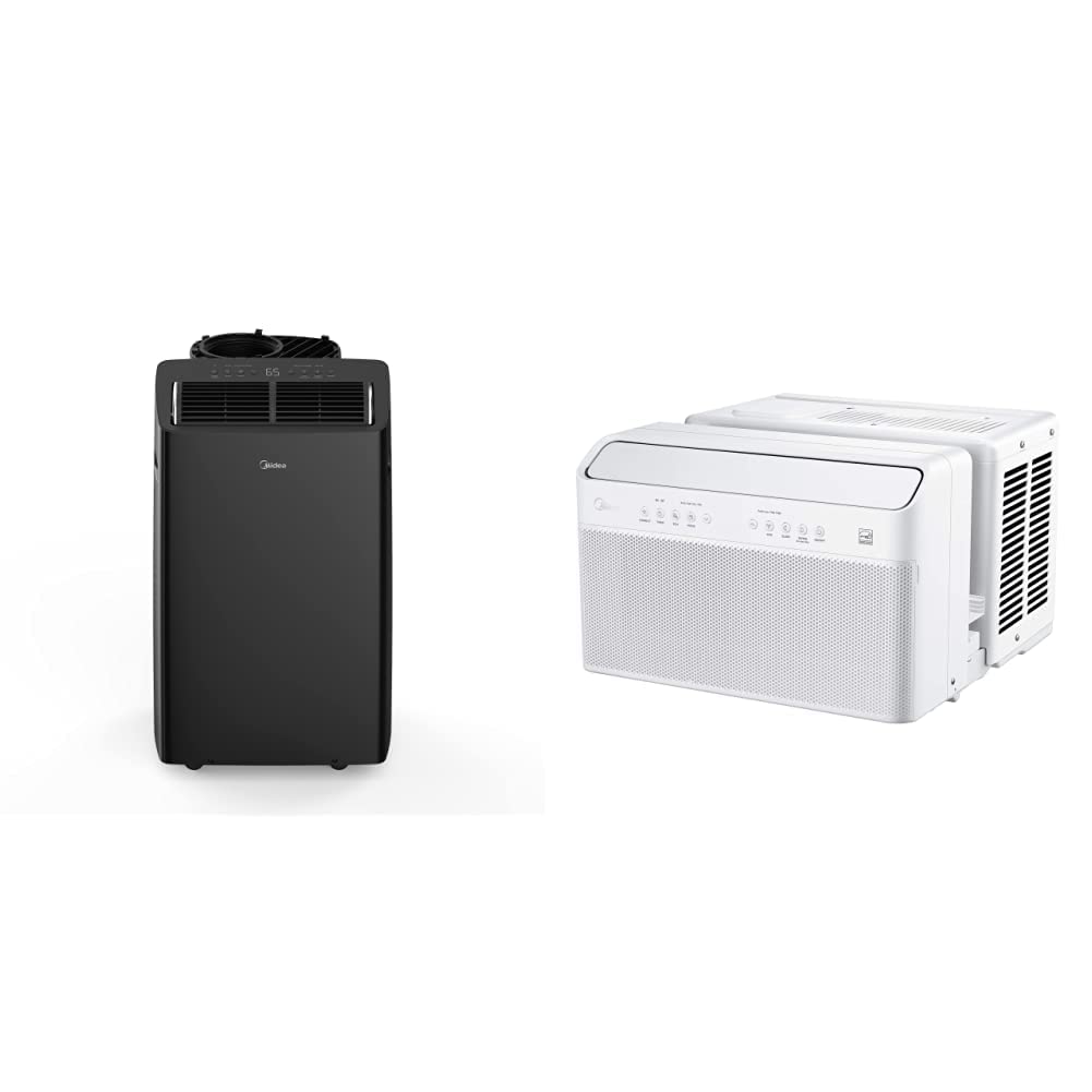 Buy MIDEA 12S1TBL Ultra Quiet Smart HE Inverter, Black & U Inverter Window Air Conditioner 12