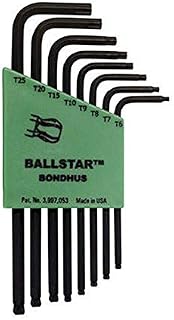 Bondhus 11331 Set of 8 BallStar L-wrenches, sizes T6-T25