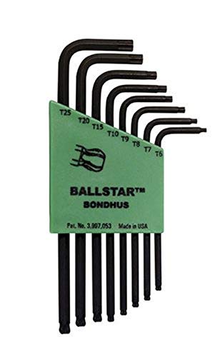 Bondhus 11331 Set of 8 BallStar L-wrenches, sizes T6-T25