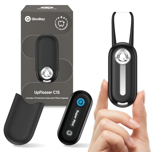 Zahnseidenhalter Qicobay UpFlosser C1S mit wiederverwendbarem Floss-Kapsel