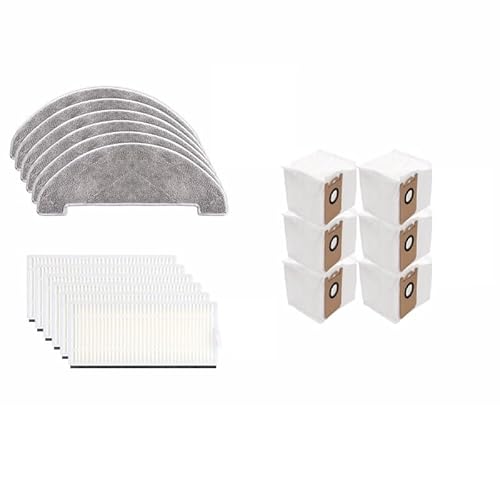 Kicici Compatible With Compatible With Xiaomi Viomi S9 Robot Vacuum Cleaner Accessories Main Side Brush Hepa Filter Dust Bag Mop Cloths Rag Spare Parts Kits(SET 4)