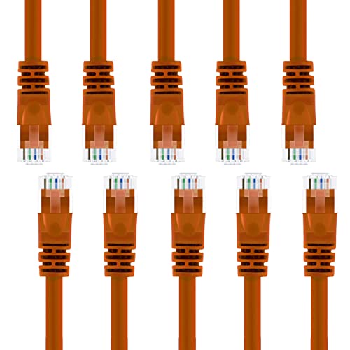 Gearit Cat 6 Ethernet Cable 7 Ft (10-Pack) - Cat6 Patch Cable, Cat 6 Patch Cable, Cat6 Cable, Cat 6 Cable, Cat6 Ethernet Cable, Network Cable, Internet Cable - Orange 7 Feet #TOP9