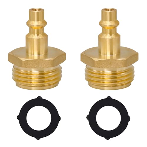 Image of 3 /4 GHT Male Brass RV Blowout Plug For Air Compressor /Garden Hose | For Air Compressor /Camper Water Pipelines /Outdoor Systems /Winterization, Precision Thread, Quick And Easy Connections, 2 PCS