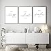 HLNIUC Black and white Inspirational Quote Modern Minimalist Typography Art Print Set of 3 (8”X10”) Canvas Painting picture，Motivational Quote Phrases Wall Art Poster Kids Room Home Decor