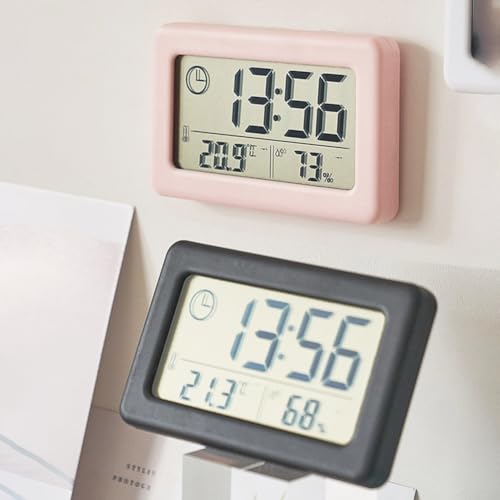 Marchfunny Medidor digital de temperatura ambiente y humedad con pantalla LCD grande, uso en interiores, memoria de valor máximo y mínimo, unidades de temperatura en grados Celsius o Fahrenheit (rojo) - imagen 9