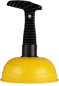 Kitchen Mini Sink Plunger with Short Handle Practical Multi-Purpose Small Unclogging Tool for Bathroom Drains ShowerYellow