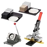 2x2inch Magnet Maker Machine,2-in-1 Acrylic and Cardboard Supplies Compatible, DIY Photo Magnet Making Machine+Paper Cutter+200sets Materials+Free Photo Template
