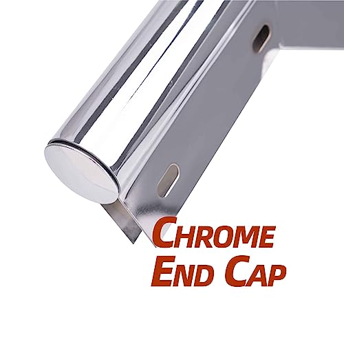 Image of Mud Flaps & Splash Guards, 1 Pair Pack (Chrome, 27.25 inch Angled)